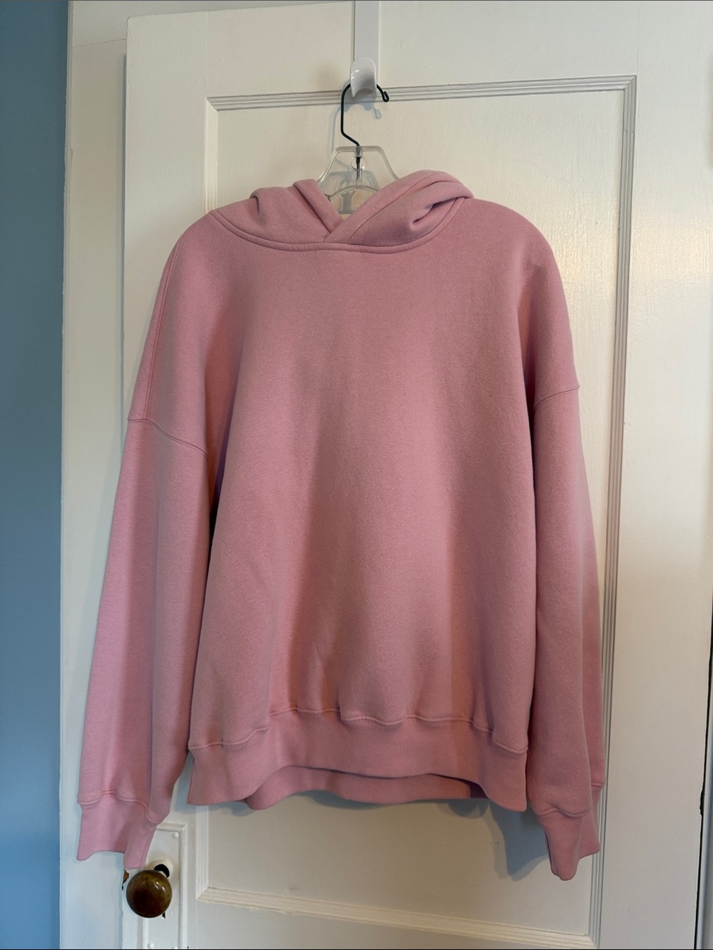 Abercrombie & Fitch Sunday Hoodie Sweatshirt Pale Mauve Pink Pullover Size L